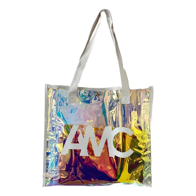 Bolso Cartera Morral Playero De Pvc Tornasol Tendencia Amc