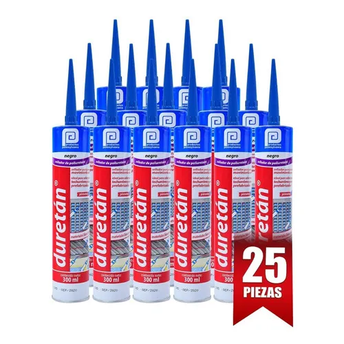 Sellador Poliuretano Duretán Pennsylvania 300ml 25 Pzs Color Negro