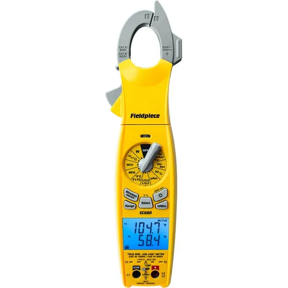 Medidor De Pinça De Alimentação Sem Fio Fieldpiece Sc680 Com