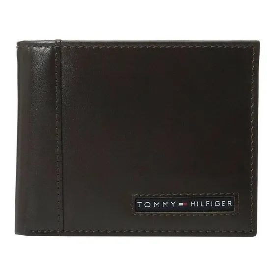 Billetera Tommy Hilfiger 31TL22X063 color brown de cuero - 8.8cm x 11.4cm x 1cm
