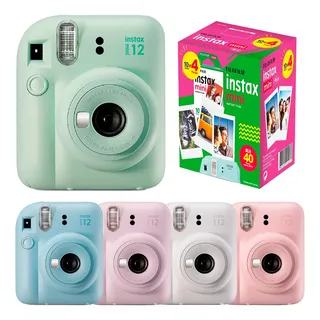 CĂąmera Instax Mini 12 Fujifilm + Filme 40 Poses CĂąmera Instax Mini 12 Fujifilm + Filme 40 Poses