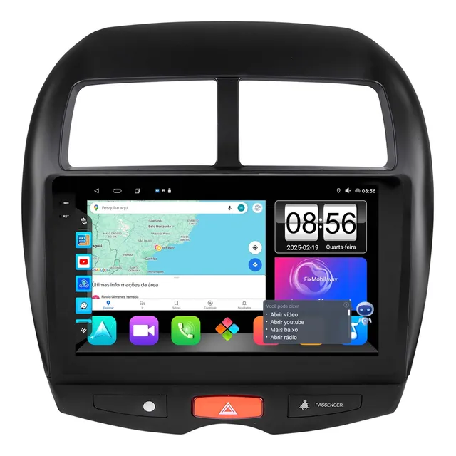 Multimidia Asx Android 14.0 6gb 128gb Voz Carplay Qled 9p 4g