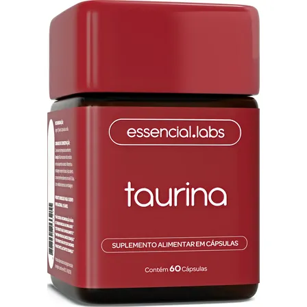 Taurina Com 1000mg Por Dose - Fórmula Exclusiva Com Máxima Concentração E Absorção - 60 Cápsulas Sem Sabor