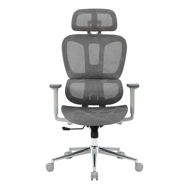 Cadeira De Escritório Giratória Bluecase Ergo Master Bcom-01 Cor Cinza Claro Material Do Estofamento Nylon E Mesh