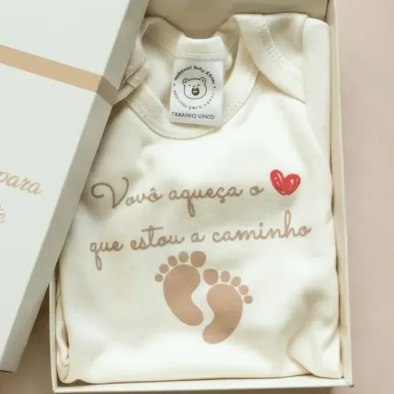Body Bebê Surpresa Vovó Vovô Estou Chegando! Tamanho U