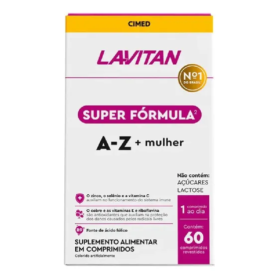Lavitan Mulher A-Z Super Fórmula 60 Cápsulas