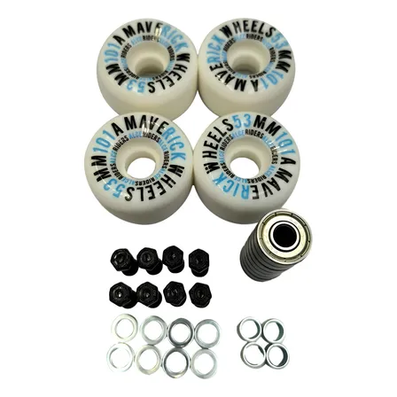 Ruedas Para Skate + Rodamientos Abec5+ Set De Pernos 1 Pul Y