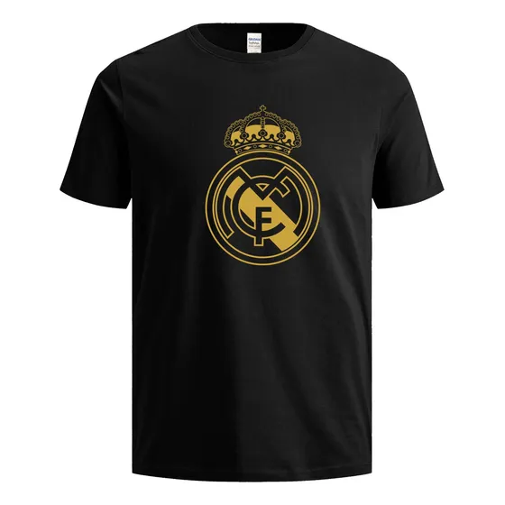 Camiseta Hombre Niño Real Madrid Escudo Dorado