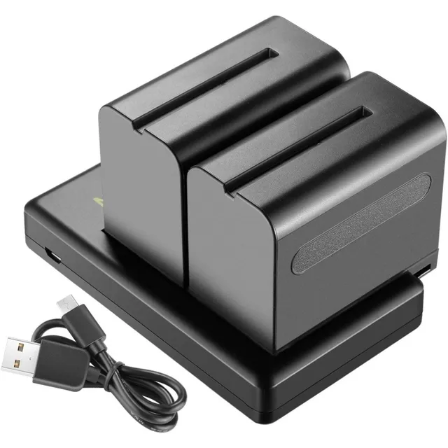 Kit De Baterías Neewer Np970 X2 + Dual Cargador  Usb