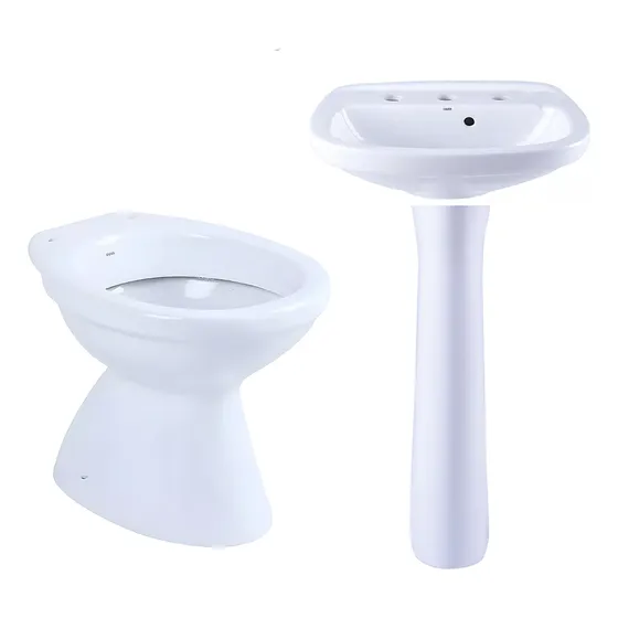 Juego Sanitario Roca Capea Inodoro + Bacha Columna Lavatorio