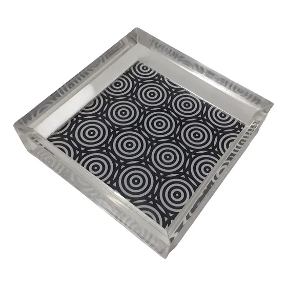 Bandeja En Acrílico 10mm De 15x15 Con Impresión En Vinil
