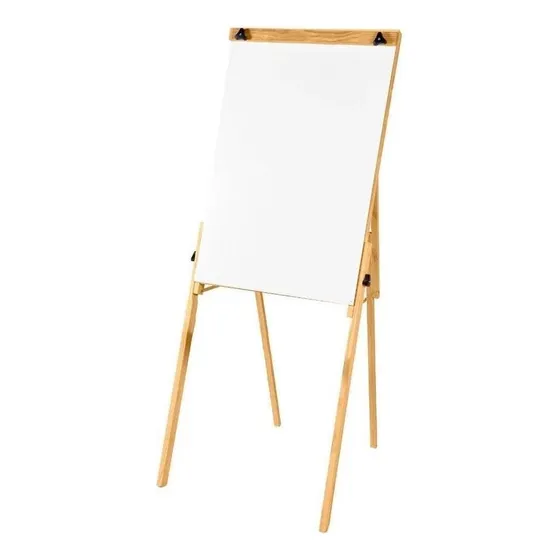 Suporte Cavalete Madeira Flip Chart E Quadro Branco Dobrável