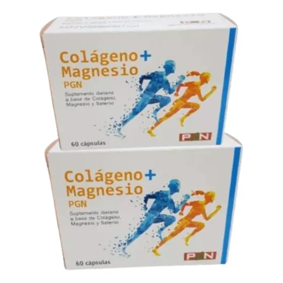 Colágeno + Magnesio Pgn X 60 Capsulas Pack X2