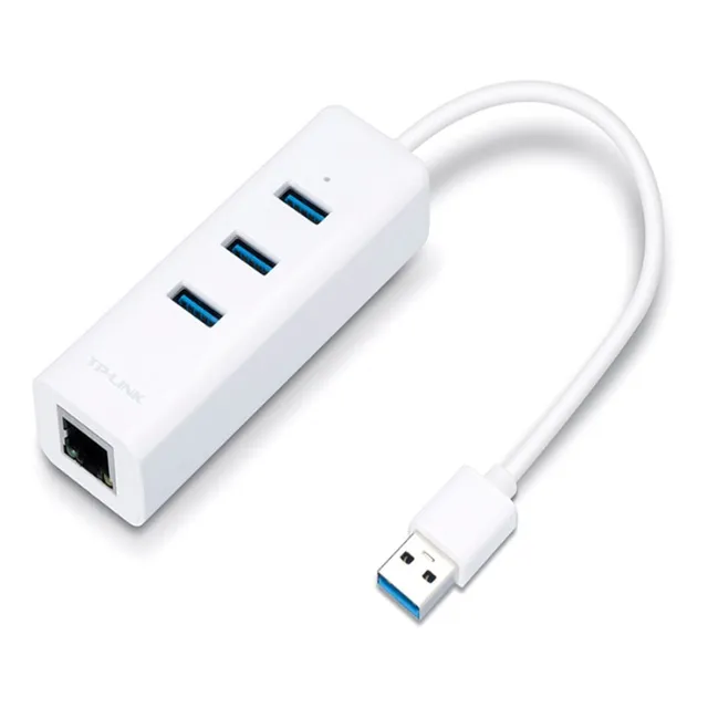 Adaptador Usb 3.0 A Rj45 (lan) Con 3 Puertos Usb Hub, Tp-lin