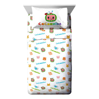 Juego De Sábanas Cocomelon 4 Piezas Microfibra Juego De Sábanas Cocomelon 4 Piezas Microfibra