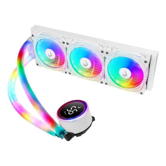 Water Cooler Branco 360mm | Rise Mode | Aura Ice Argb