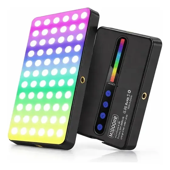Luz de Preenchimento LED RGB Profissional Tomate MLG-165, Para Foto e Vídeo