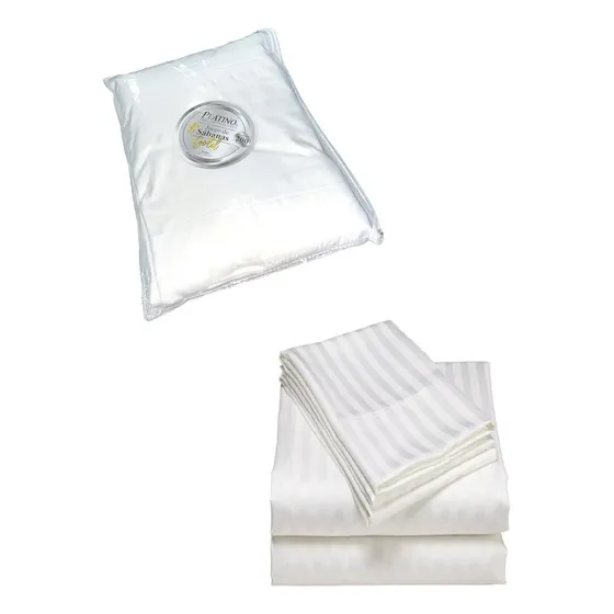 Juego Sabanas Hotelera Sencilla 1.00 X 1.90 X 27