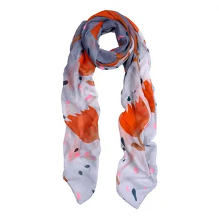 Elegante Bufanda Floral De Tulipanes Y Lunares Elegante Bufanda Floral De Tulipanes Y Lunares