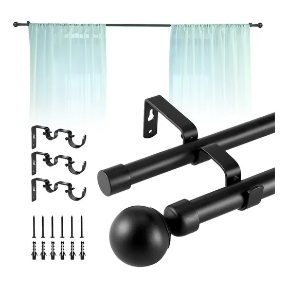 Alan Tubo Doble De Cortinero Expandible A Maximo 3.6m De Metal