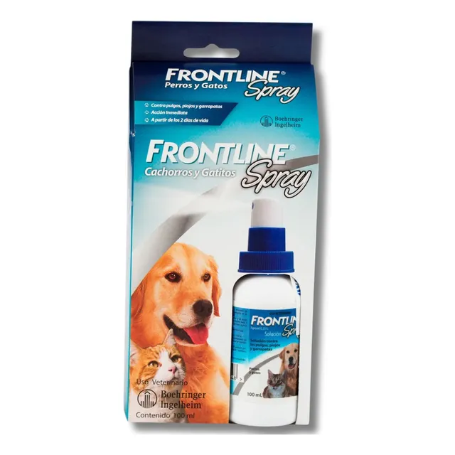 Pipeta Para Perro Y Gato Frontline Spray 100 Ml Todas Edades