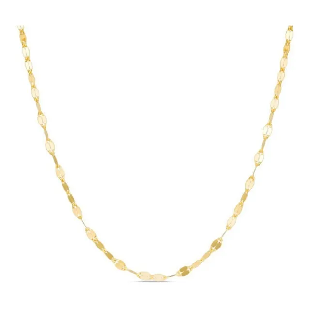 Cadena Grano De Cafe Oro 10k 55cm 2mm .7gr Italiano Color Dorado