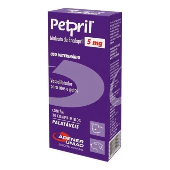 Petpril 5mg Vasodilatador Agener União 30 Comprimidos