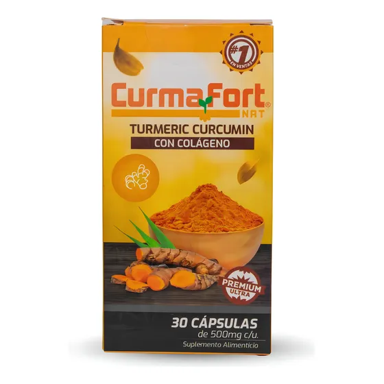 Suplemento En Cápsula Naturaleza Verde  Salud Articular Curmafort Con Colágeno Cúrcuma En Caja De 1l 30 Un