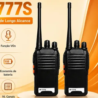 Kit 2 Rádios Comunicadores Baofeng Bf-777s Alta Performance Walkie Talkie Profis