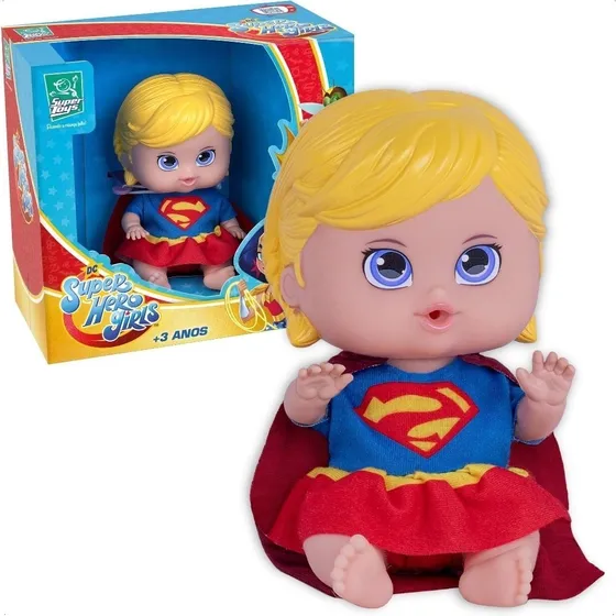 Boneca Supergirl Batgirl Super Poderosa Articulada Dc Hero