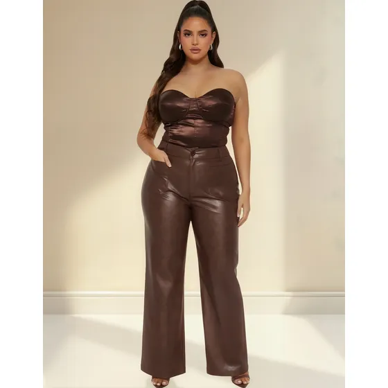 Pantalon Símil Cuero 3xl Plus Size