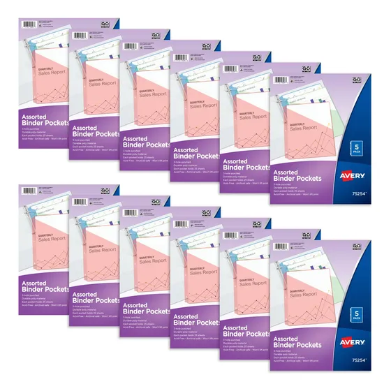 Bolsos De Encadernação Avery Para Encadernadores De 3 Anéis 