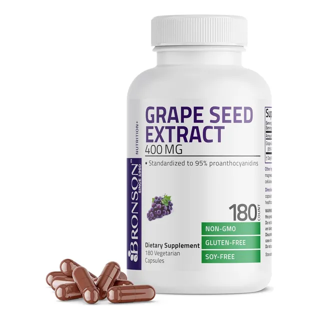 Extracto De Semilla De Uva 400 Mg Broson 180 Cápsulas