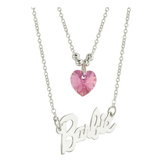 Collar Barbie Cristal Swarovski De Plata .925 Dos Niveles Collar Barbie Cristal Swarovski De Plata .925 Dos Niveles