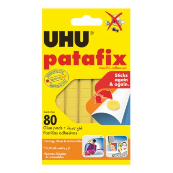 Pegamento Uhu Patafix Masilla Adhesiva Color Amarillo