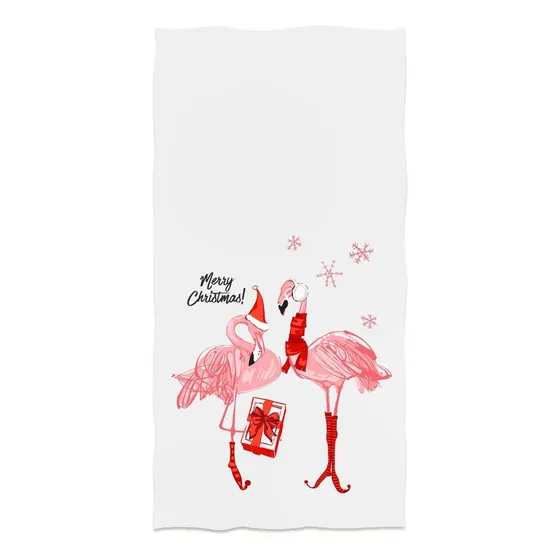 Iuocfer Toalla Mano Flamenco Navidad 13.6 X 29  Textura Baño