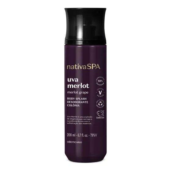 Body Splash Colônia Nativa Spa Uva Merlot 200ml