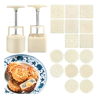 Molde De Pastel De Luna Tradicional Chino Con 18 Piezas De 3 Molde De Pastel De Luna Tradicional Chino Con 18 Piezas De 3