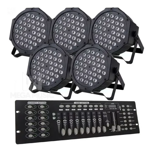 Luz de escenario LED tacho par Grupo Mega Store 36 led 220V luces color rgbw