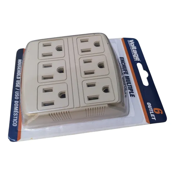 Regleta Eléctrica Multipletoma Extensión Enchufe 6 Salidas 