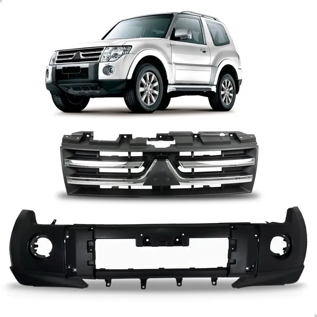 Kit Envolvente + Grade Friso Cromo Pajero Full 2008 A 2010