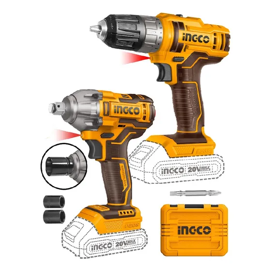 Set Llave Impacto Y Atornillador 20v P20s Ingco Cosli230702