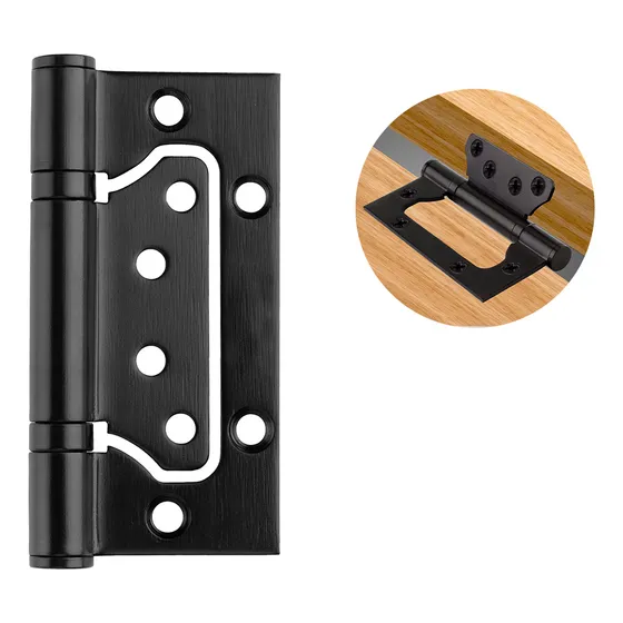 Bisagra Municion Calada 100x72x2,5mm Inox Negra X 30 Unid