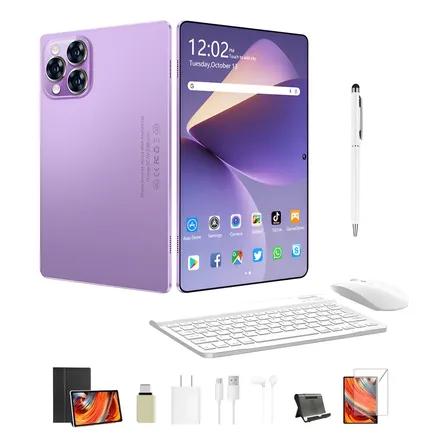 Tablet 11.6 Polegadas Android 12gb+512gb Com Teclado E Mouse Cor Violeta