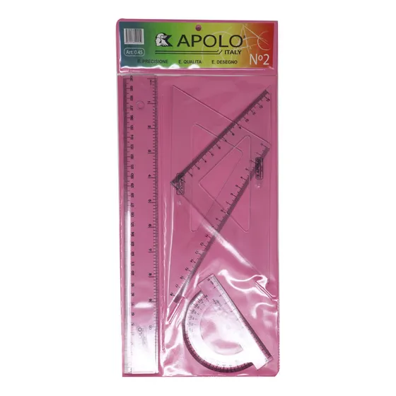 Juego Geométrico Regla 30cm 4pzs #2 045