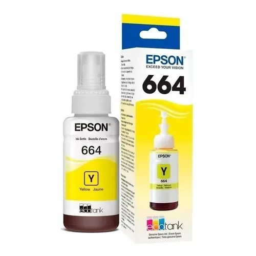 Botella Tinta Epson 664 T664420 Amarillo 70ml