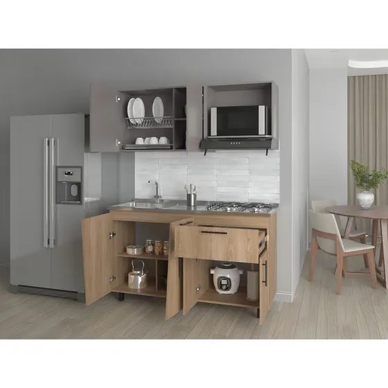 Cocina 150 Emilia Meson Izq Rta Fresno Taupe