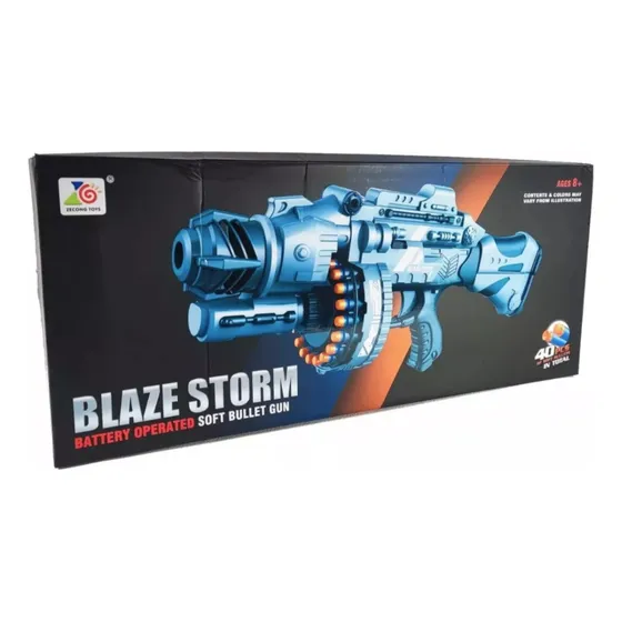 Pistola Juguete Nerf Metralleta Automatica Pilas+ 40 Dardos