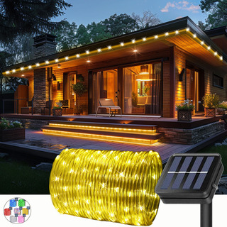 Manguera Serie Luces Navidad Solar Led Exteriores 8 Modos 7m Manguera Serie Luces Navidad Solar Led Exteriores 8 Modos 7m