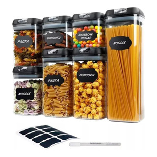 Juego De 7 Recipientes Herméticos De Plástico Para Cocina Juego De 7 Recipientes Herméticos De Plástico Para Cocina